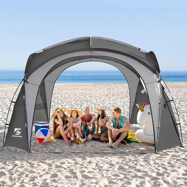 Beach Tent 12undefined12ft Large UPF50+ Pop Up Canopy with 2